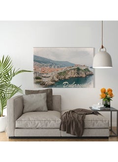 Buy Canvas Wall Art, Abstract Framed Portrait of city walls of Dubrovnik Old Tow in Egypt