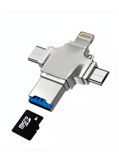 اشتري او تي جي متعددة الوظائف قارئ بطاقة المحمول TF(MICRO SD) (3في1) يدعم منفذ Type-c و IPH و Micro usb في مصر