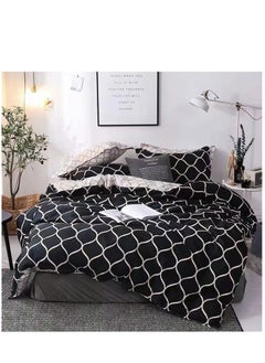 Buy Single Size Duvet Cover Sets classic Pattern Bedding cover Set (1 Duvet Cover 160 * 210 CM +Fitted bed sheet 120x200 * 30CM +2 Pillowcases) in UAE