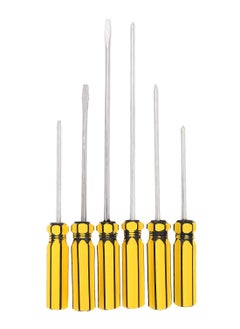 Buy Screwdriver Set -6 Piece Yellow- Professional Screwdriver Hand Tools for Home Repair, Workshop, DIY Projects, Furniture Assembly, Electronics, Automotive Maintenance, General Household Tasks in Saudi Arabia