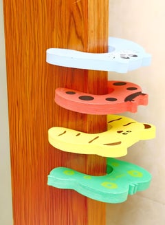 Buy 7-Piece Finger Pinch Guard Set Cartoon Animal Door Stoppers with Soft Foam Cushions for Baby Finger Protection, Preventing Injuries, and Ensuring Child or Pet Safety to Avoid Room Lockouts in UAE
