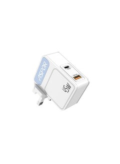 Buy A839 45W PD Charger PDPlusQC Charger EU PIN Type-C to Lightning Cable Support Mobile and Laptop (PD) fast Charging - White in Egypt