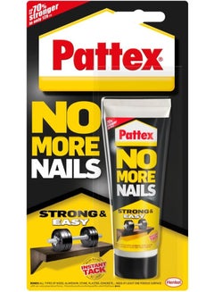Buy Pattex No More Nails Strong & Easy Heavy-Duty Mounting Adhesive Strong Glue for Wood Ceramic Metal & More White instant Grab Adhesive 1x50g Tube in Saudi Arabia