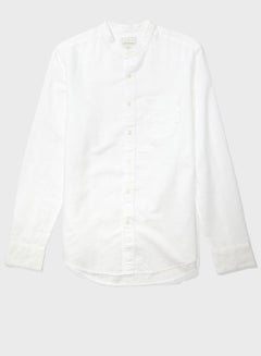 Buy Grandad Collar Slim Fit Shirt in Saudi Arabia