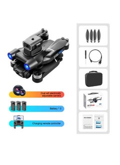 اشتري S136 Mini RC طائرة بدون طيار قابلة للطي الأشعة تحت الحمراء تجنب عقبة GPS بدون فرش مع 3 بطاريات في السعودية