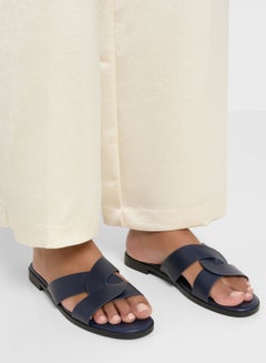 Buy Interwoven Strap Flat Sandal in Saudi Arabia