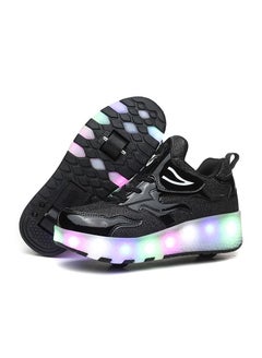 Buy LED Flash Light Sneaker Skate Shoes with Wheels USB Charging Roller Skates Shoes in Saudi Arabia