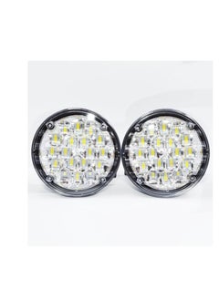 Buy LED fog lamp, 18 LED, additional light projector, bright, powerful white light for off-road terrain - 2 pieces on one card in Egypt