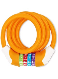 Buy VIO Bike Lock - High Security 4 Digit Resettable Combination Coiling Cable Lock Best for Bicycle Outdoors (Yellow) in UAE