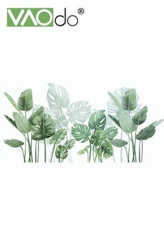 Buy Tortoise Leaf Wall Sticker Large Green Creative Wall Paper Green Plant Home Decoration Removable Pvc Material Fresh Sticker in UAE