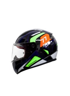 Buy LS2 HELMET FF353 RAPID Full Face Racing Helmet - Size M - Color Hyper Speed Black Navy Blue Yellow in Egypt