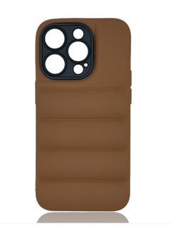 Buy Brown Puffer Jacket Case (Matte) for Apple Iphone 14 Pro Max in UAE