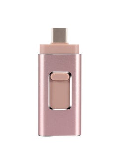 Buy 16GB USB Flash Drive, Shock Proof 3-in-1 External USB Flash Drive, Safe And Stable USB Memory Stick, Convenient And Fast Metal Body Flash Drive, Rose Gold (Type-C Interface + apple Head + USB) in Saudi Arabia