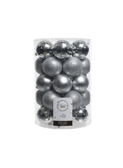 اشتري Kaemingk Christmas Bauble Shatterproof Silver 8Cm Set Of 34 في الامارات