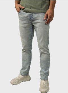 Buy Light Wash Slim Fit Jeans in UAE