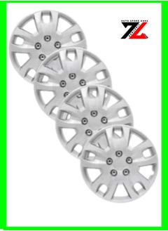 Buy Wheel Cover Taiwan (hubcaps) Pack of 4 SIZE 14 Silver |Z5-3119-14S   Universal Nested Style in UAE