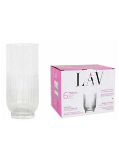 Buy High 6 Piece Glasses Set 395 Ml-Clear in Egypt