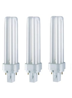 اشتري Osram Compact Fluorescent Lamp18 W 2 Pin Warm White, Pack of 3 في الامارات