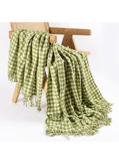 Buy Herringbone Throw, Green - 127x152 cm in UAE