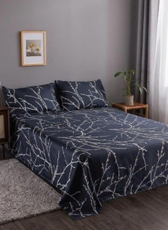 Buy 3 Pieces Flat Bedsheet Set, Twig Design in UAE