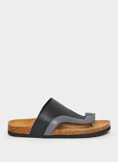 Buy Faux Leather Toe Ring Strap Casual Sandals in Saudi Arabia