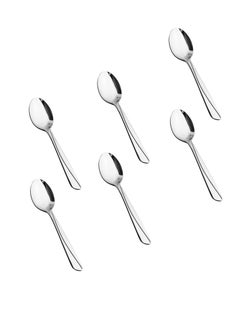 Buy 6-Piece Japanese Stainless Steel Tea Spoon Set Silver in Saudi Arabia