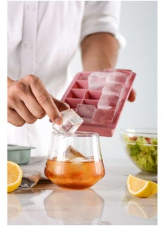 Buy Silicone Ice Cube Tray 15 Compt. 20x11.9 cm Pink in UAE