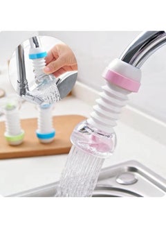 Buy 360° Rotating Faucet Extension with Adjustable Water Flow Splash-Proof and Flexible Kitchen Sink Attachment (Random Color) in Egypt