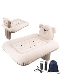 اشتري Inflatable Baby Bed for Plane Car Seat, Toddler Travel Airplane Bed with Seat Belt, Portable Blow up Mattress includes Manual Inflatable Pump, Storage Bag في الامارات