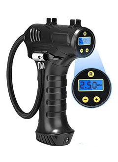 Buy Tyre Inflator Air Compressor, Rechargeable Handheld Electric Digital Tire Pump with LED Light and 4000mAh Battery, 12V 120W Cordless Air Compressor with Three Pneumatic Mouth for Motorcycle Bicycle in Saudi Arabia