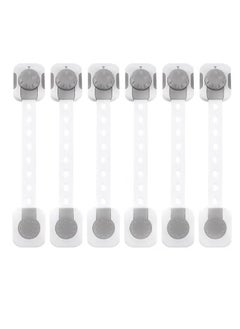 Buy Baby Safety Lock，Child Safety Locks，Multi-Functional Adjustable Double Button Baby Anti-Clip Latch System For Cabinets, Drawers, Fridge，6 pcs in UAE