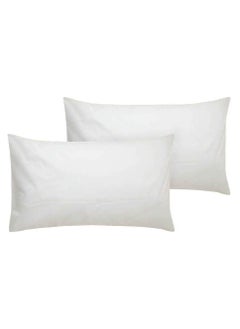 Buy Hollow Fiber Pillows Set of 2 for Stomach and Back Sleepers Super Soft Hotel Quality, Standard Size Bed Pillow is Wrinkle Resistant and Breathable (White) in UAE