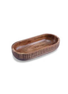 اشتري Rabaha Acacia Serving Bowl 35.5x16.5x7.6cm -Natural في الامارات