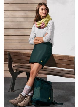 اشتري Women Thermo Pull On Plain Mini Skirt, Green في الامارات