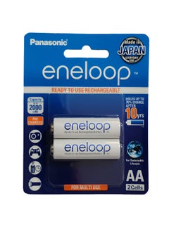 Buy Pack of 2 Eneloop AA 2000Mah Rechargeable Batteries in Saudi Arabia