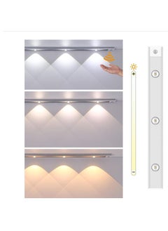 Buy Motion Sensor Light LED Rechargeable Cabinet Lights Ultra Thin Induction Night Light Wireless Lighting for Wardrobe Cupboard Kitchen Bookshelf Showcase Pantry and Cabinet 60CM in UAE