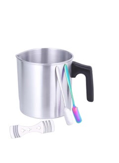 اشتري DIY Candle Making Kits, Candle Making Pouring Pot, Candle Making Pitcher, Aluminum Construction Wax Melting Pot with Dripless Heat-Resisting Handle & Pouring Spout في السعودية