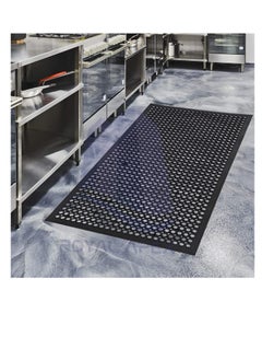 Buy AKDC Rubber Mat 150 x 90 cm Large Outdoor Rubber Floor Entrance Mat with Holes Anti Fatigue None Slip Commercial for Industrial Kitchen Restaurant etc in UAE