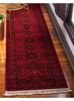 اشتري Tekke Collection Area Rug Sheibani (2' 7" X 10' Runner Red Black) في الامارات