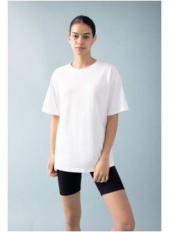 Buy Woman Oversize Fit Crew Neck Short Sleeve T-Shirt in Egypt