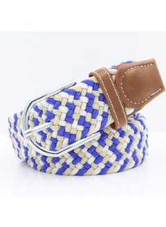 Buy Mens Knitted Elastic Canvas Belt Breathable Casual25 25 in Saudi Arabia