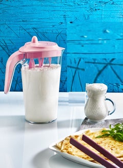 Buy Trendy Mixer Pitcher, Free Hand Blender, Milk Mixing Cup, Egg & Cream Beater Kitchen Tools Plastic Clear Pink in UAE