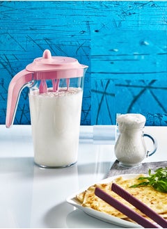 اشتري Trendy Mixer Pitcher, Free Hand Blender, Milk Mixing Cup, Egg & Cream Beater Kitchen Tools Plastic Clear Pink في الامارات