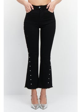 اشتري Women Skinny Fit Dark Wash Stretchable Denim, Black في الامارات