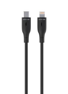 Buy USB-C to Lightning PVC Cable / 30cm Cable Length / High Transfer Speed / 18W Power Charging / Secure & Safe / Wide Compatible / Charge & Sync / 10,000 Bends Life Span - Black in UAE