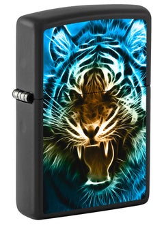 Buy Zippo CI400583 218 Digital Tiger Design Black Matte Windproof Lighter in UAE