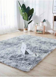 Buy Carpet plush carpet pad European style pad dyed carpet living room soft carpet water gray carpet 120 * 160CM in Saudi Arabia