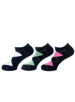 Buy Sam Socks Set Of 3 Ankle Argyles Socks Men Multicolor in Egypt