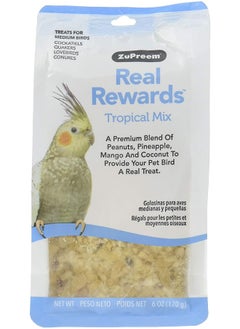 Buy Real Rewards Tropical Mix Treats For Medium Birds 170 G in Saudi Arabia