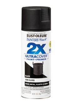 Buy Rust-Oleum 2X Ultra Cover 12oz Semi-Gloss Black - Spray Paint, Durable, Smooth Finish in UAE